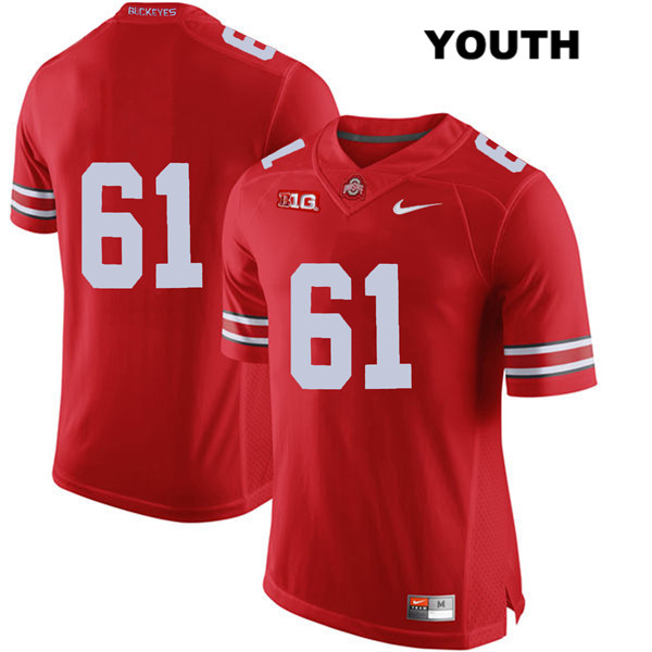 Ohio State Buckeyes Youth Gavin Cupp #61 Red Authentic Nike No Name College NCAA Stitched Football Jersey OH19H27NZ
